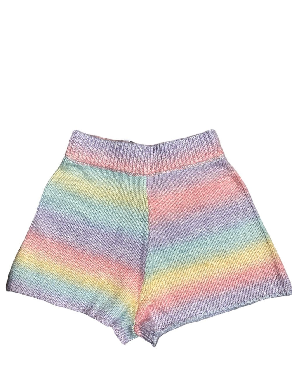 Something Navy Poppy Ombre Sweater Shorts Rainbow Pastel Knit NWT - Picture 3 of 3